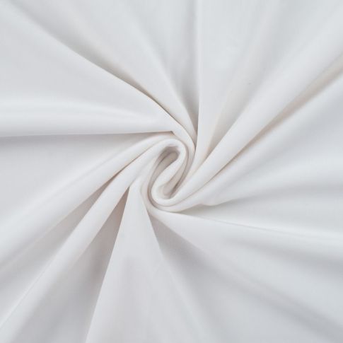 Tissu Velours ras d'habillement uni Blanc