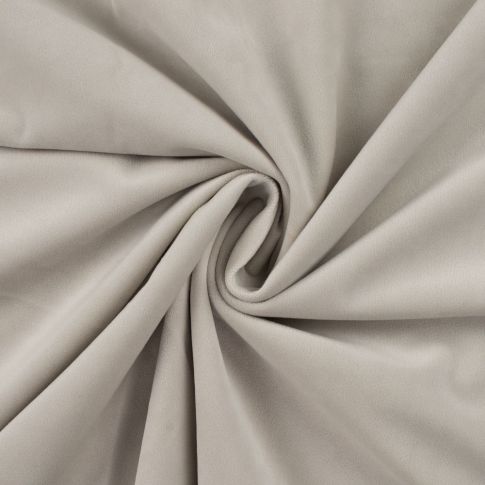 Tissu Velours ras d'habillement uni Ecru