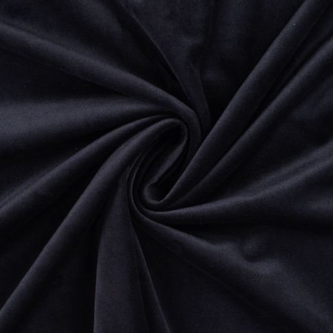 Tissu Velours ras d'habillement uni Noir