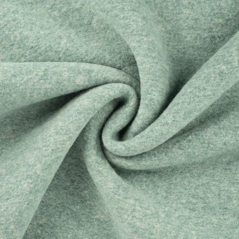 Tissu Laine bouillie uni Vert menthe