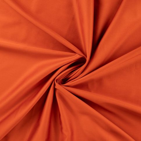 Tissu Coton satiné uni Terracotta
