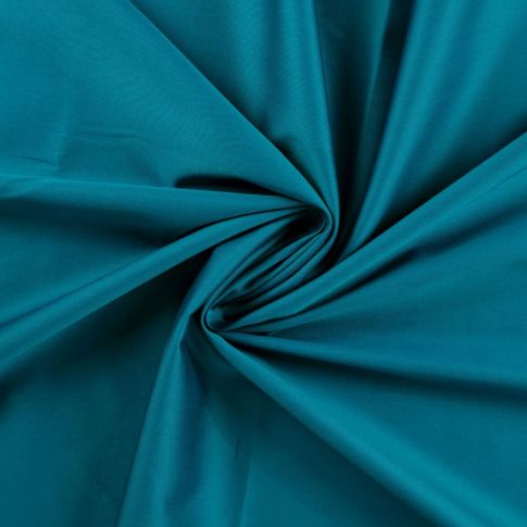 Tissu Coton satiné uni Bleu pétrole