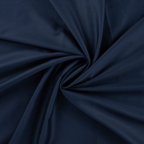 Tissu Coton satiné uni Bleu marine