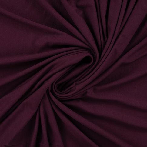 Tissu Jersey Viscose uni Lia Bordeaux foncé