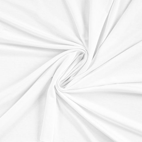 Tissu Jersey Viscose uni Lia Blanc pur
