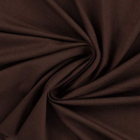 Tissu viscose Milan extensible uni Marron foncé