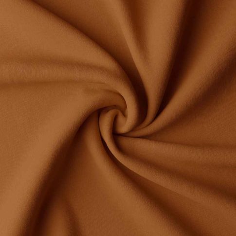 Tissu Coton enduit uni Noisette
