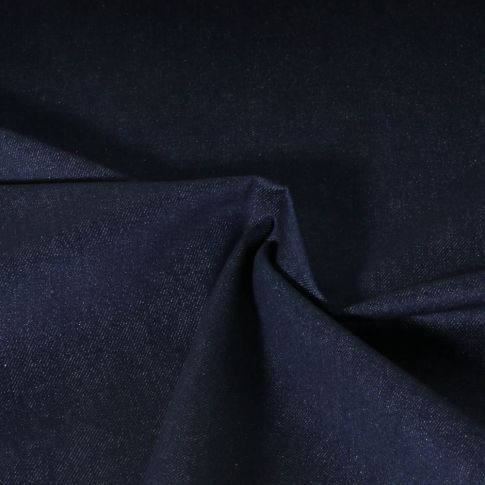 Tissu Jeans Denim Nims uni Bleu marine