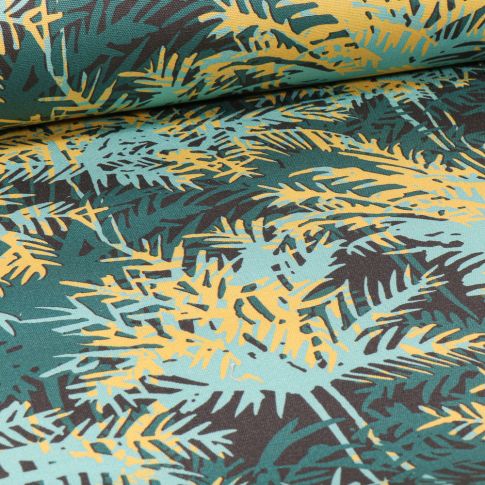 Tissu Toile Transat Dralon Bambou sur fond Vert