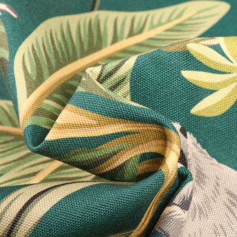 Tissu Toile Transat Dralon  Capucin sur fond Vert