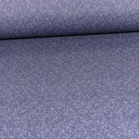 Tissu Toile Transat Dralon Chevrons sur fond Bleu marine