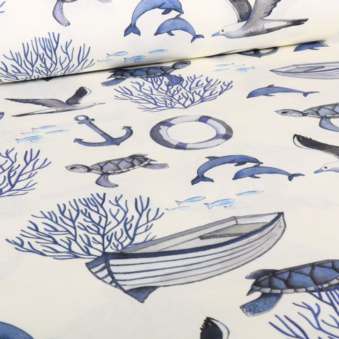Toile Transat Dralon Nauty sur fond Ecru