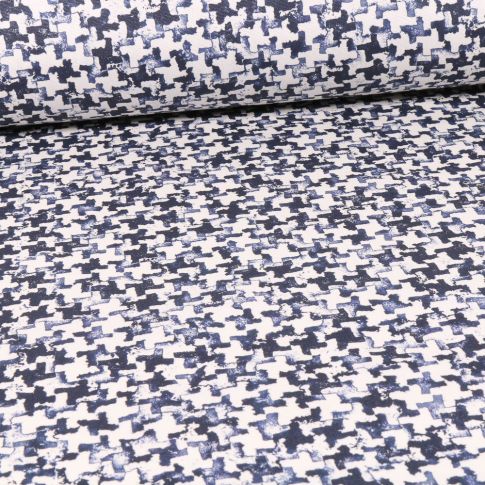 Tissu Toile Transat Dralon Puzzle sur fond Blanc