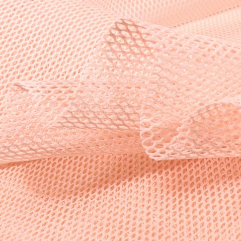 Tissu Filet en coton Bio  Rose nude