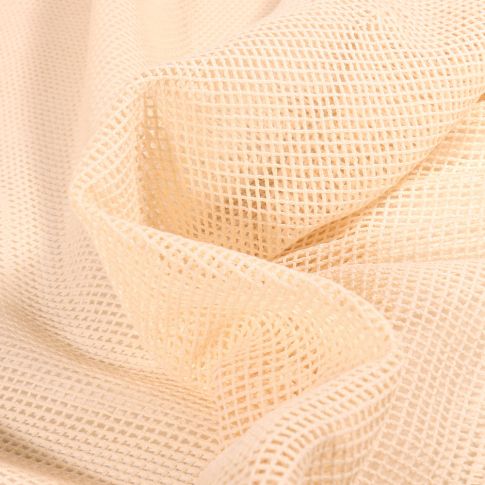 Tissu Filet Coton Petite maille  Naturel