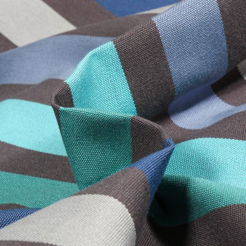 Tissu Toile extérieure Grande Largeur Dralon Santorin sur fond Bleu