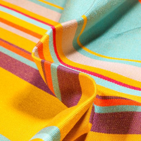 Tissu Toile extérieure grande largeur Dralon Calvi sur fond Jaune