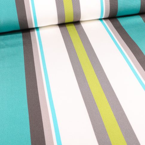 Tissu Toile Transat Playa Portofino sur fond Bleu turquoise