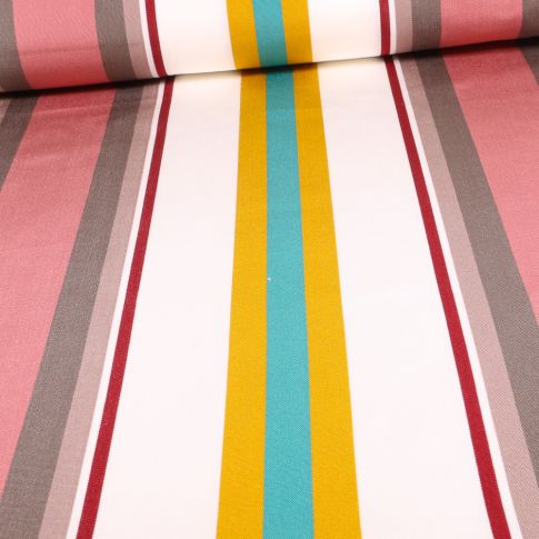 Tissu Toile Transat Playa Portofino sur fond Blanc