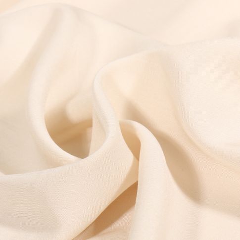 Tissu Viscose uni Poppy Ivoire