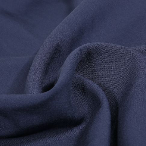 Tissu Viscose uni Poppy Bleu marine