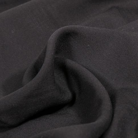 Tissu Viscose uni Poppy Noir