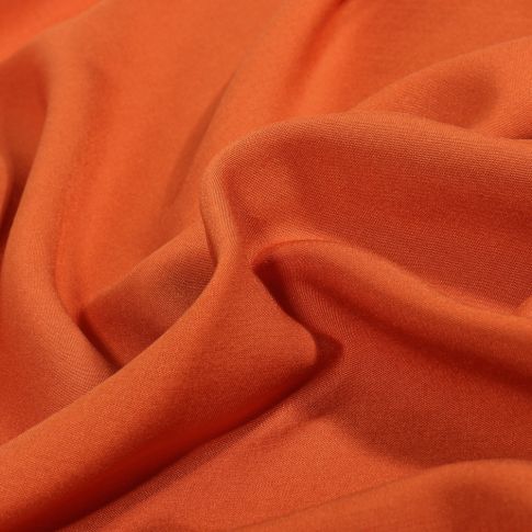 Tissu Viscose uni Poppy Terracotta
