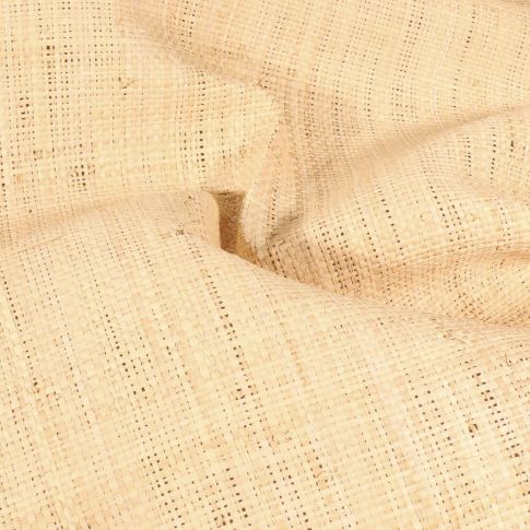 Tissu Toile tissée Raphia Naturel