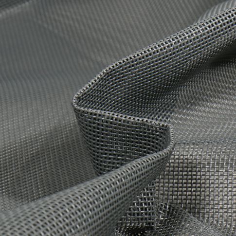 Toile Transat grille extérieure textilène unie Gris anthracite