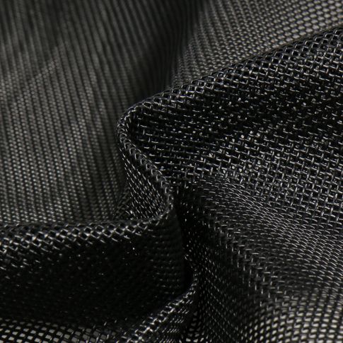 Toile Transat grille extérieure textilène unie Noir