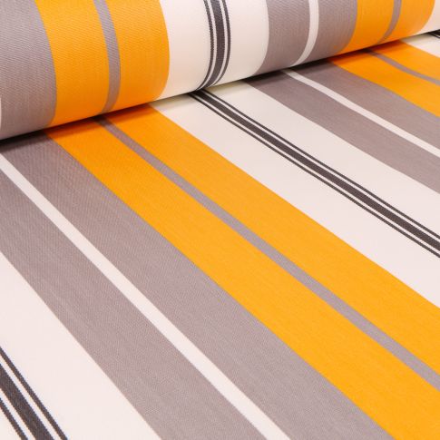 Tissu Toile extérieure Dralon Bonifacio sur fond Jaune