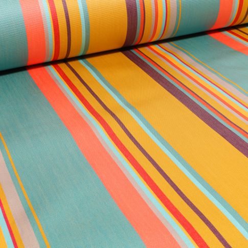 Tissu Toile extérieure Dralon Calvi sur fond Jaune