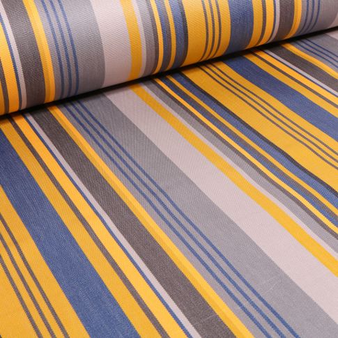 Tissu Toile extérieure Dralon Collioure sur fond Jaune