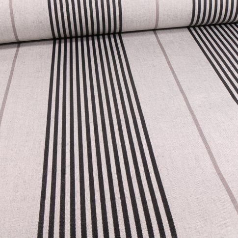 Tissu Toile extérieure Dralon enduit Orient sur fond Gris
