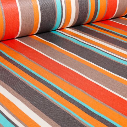 Tissu Toile extérieure Dralon Enduit Mana sur fond Orange