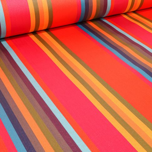 Tissu Toile extérieure Dralon Samba sur fond Rose fuchsia