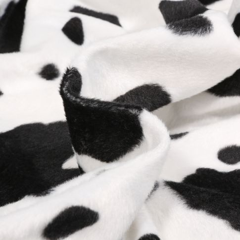 Tissu Velours Peau de bête Vache sur fond Blanc
