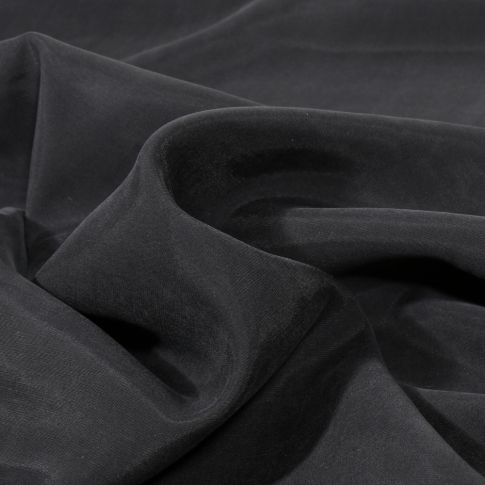 Tissu Viscose aspect soie uni Noir