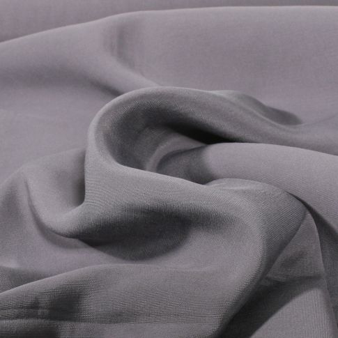 Tissu Viscose aspect soie uni Gris