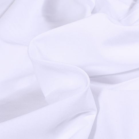 Tissu Viscose stretch uni Blanc