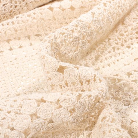 Tissu Crochet dentelle Alicia Ecru