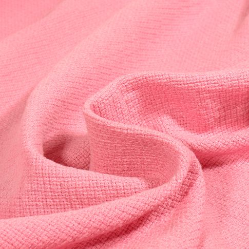 Tissu Etamine de Coton uni Rose
