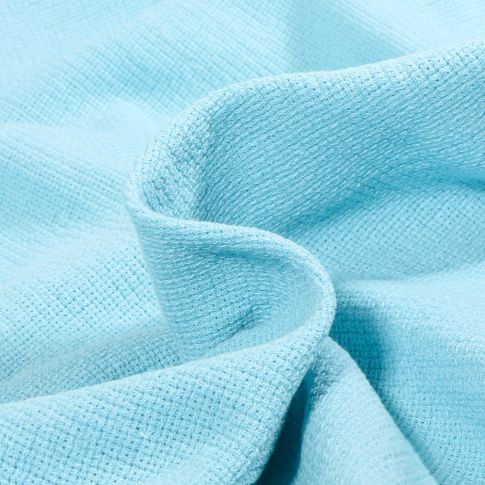 Tissu Etamine de Coton uni Bleu