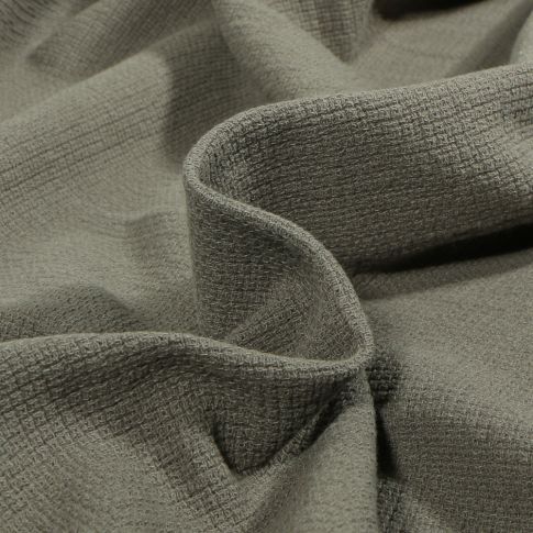 Tissu Etamine de Coton uni Vert kaki
