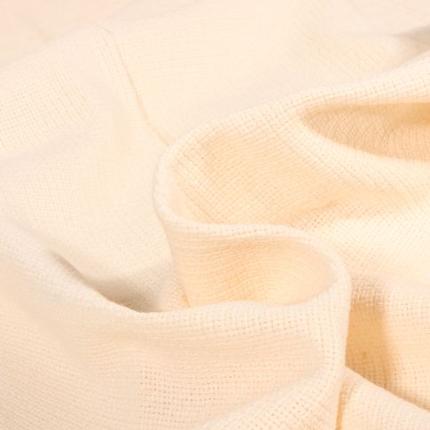 Tissu Etamine de Coton uni Ecru