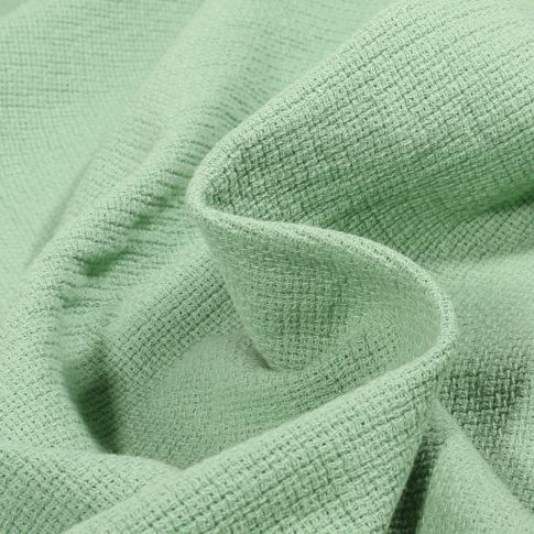 Tissu Etamine de Coton uni Vert menthe