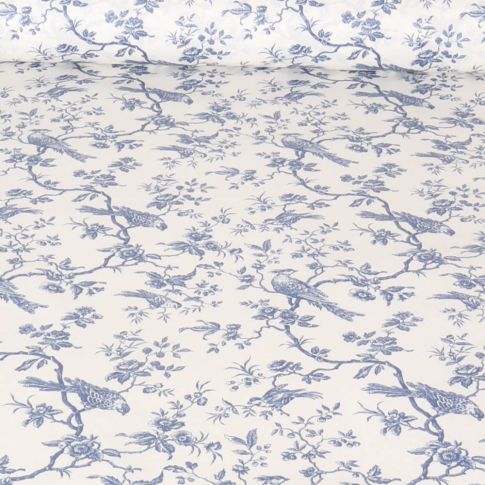 Tissu cretonne de coton Toile des jardins Animaux sur fond Ecru