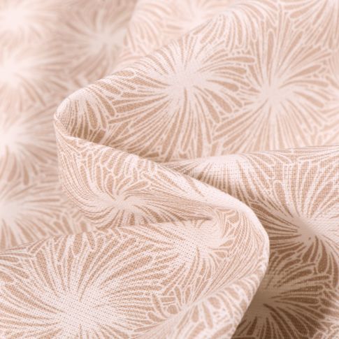 Tissu Coton imprimé Arty Futon sur fond Beige