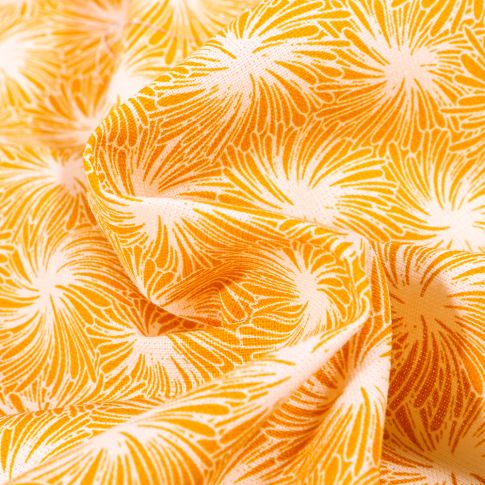 Tissu Coton imprimé Arty Futon sur fond Jaune