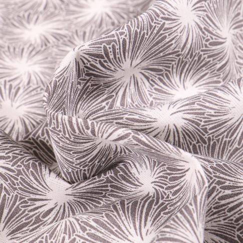 Tissu Coton imprimé Arty Futon sur fond Gris